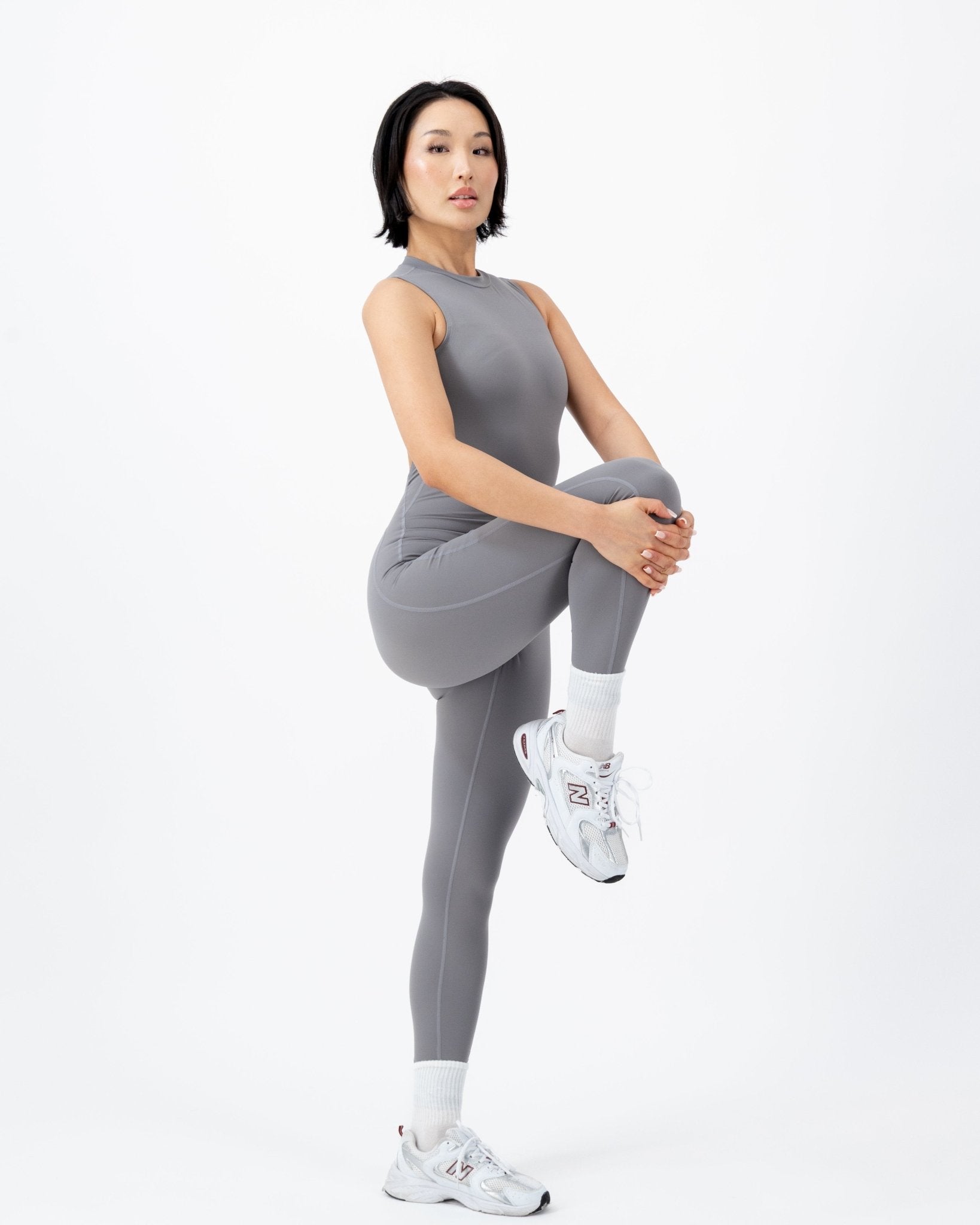 Contour Bodysuit | Moonstone Grey – women’s activewear by NAVA