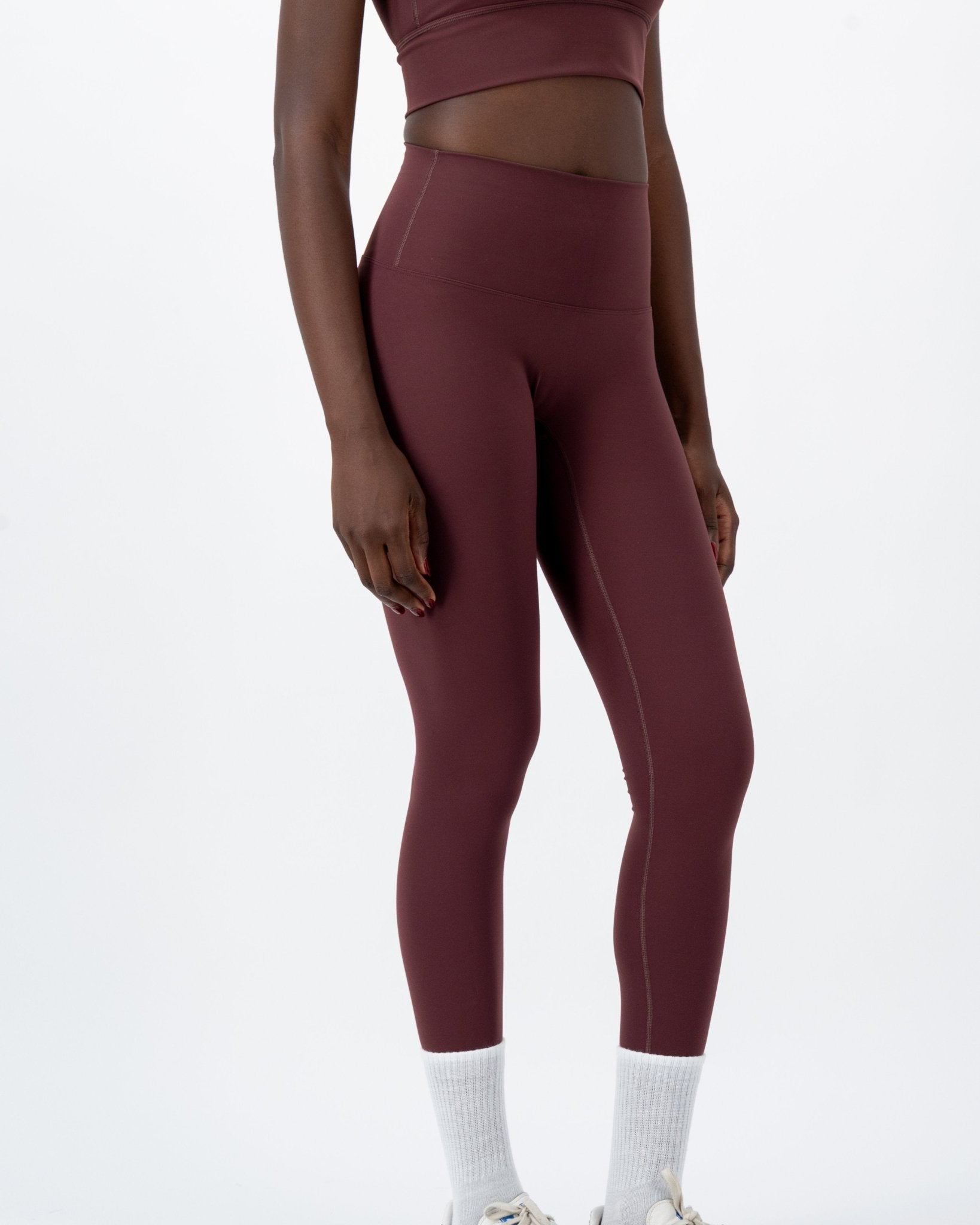 Ground High-Rise Leggings | Dark Garnet – women’s activewear by NAVA