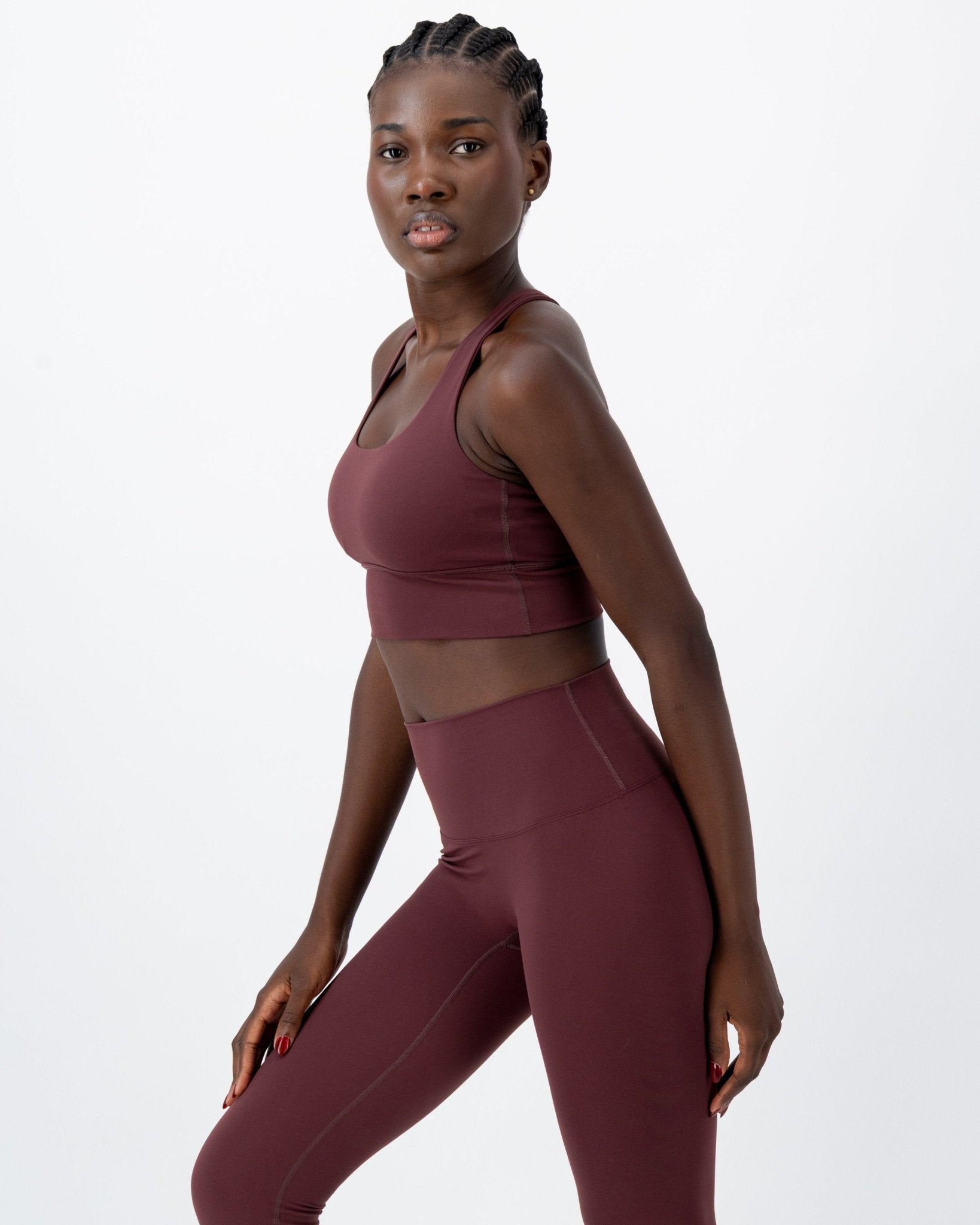 Solice Yoga Bra | Dark Garnet – women’s activewear by NAVA
