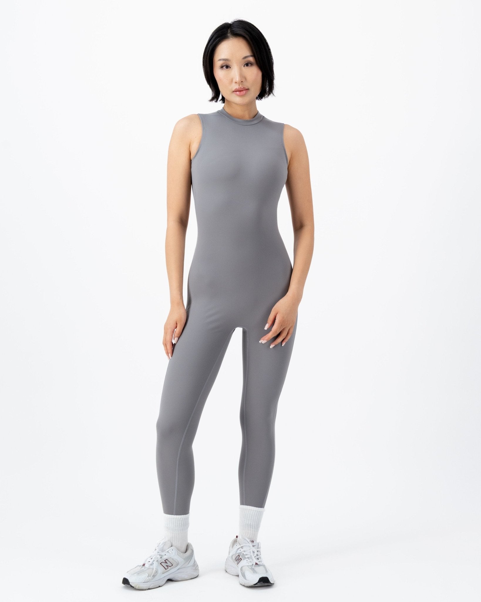 Contour Bodysuit | Moonstone Grey – women’s activewear by NAVA