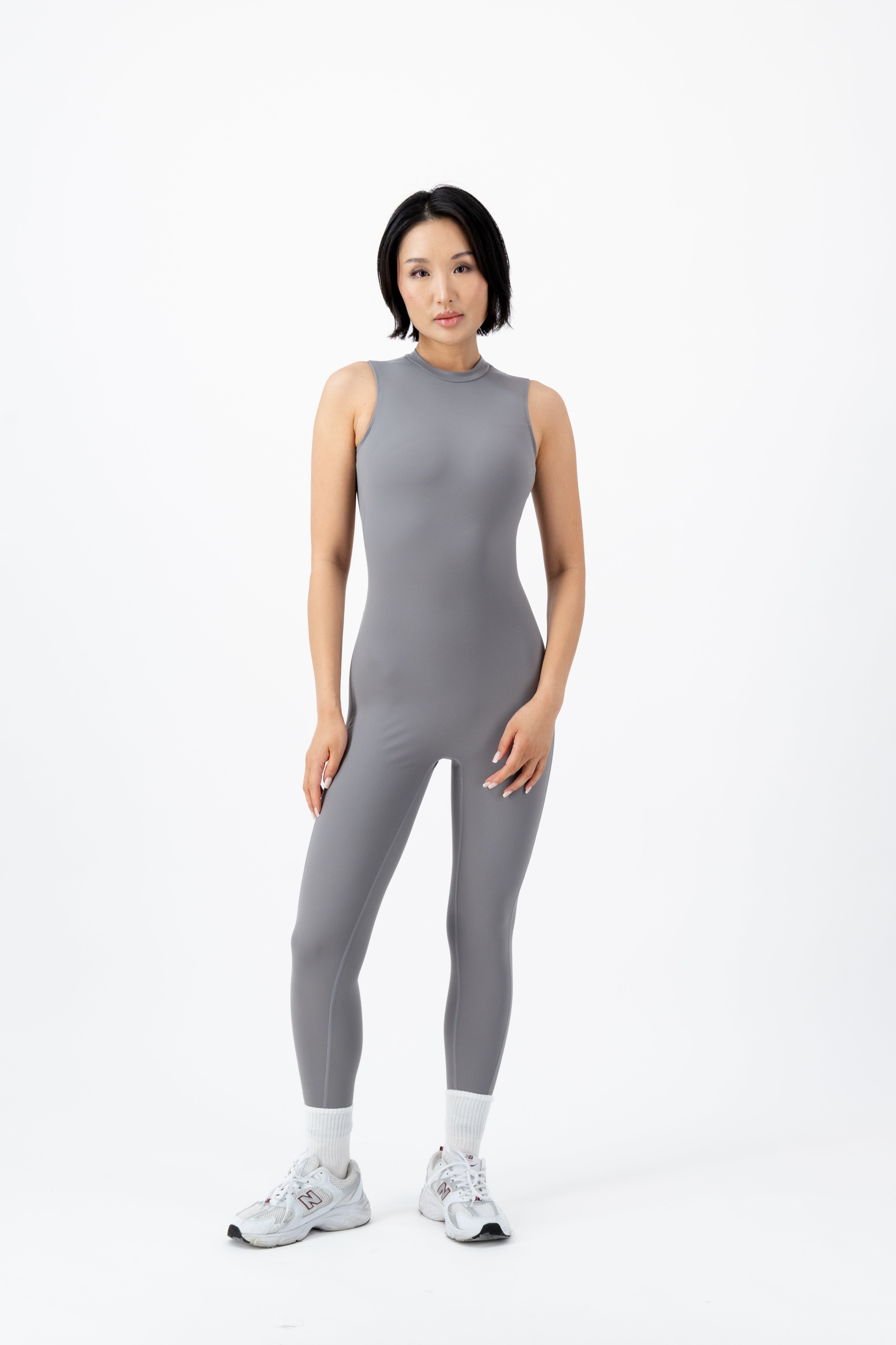 Contour Bodysuit | Moonstone Grey – women’s activewear by NAVA
