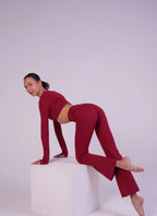 Flare Leggings – Fire Opal – women’s activewear by NAVA