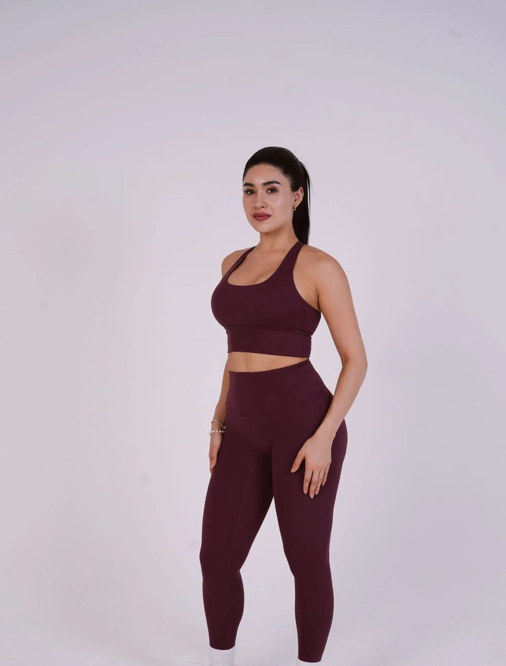Flow High - Rise Leggings – Dark Garnet – women’s activewear by NAVA