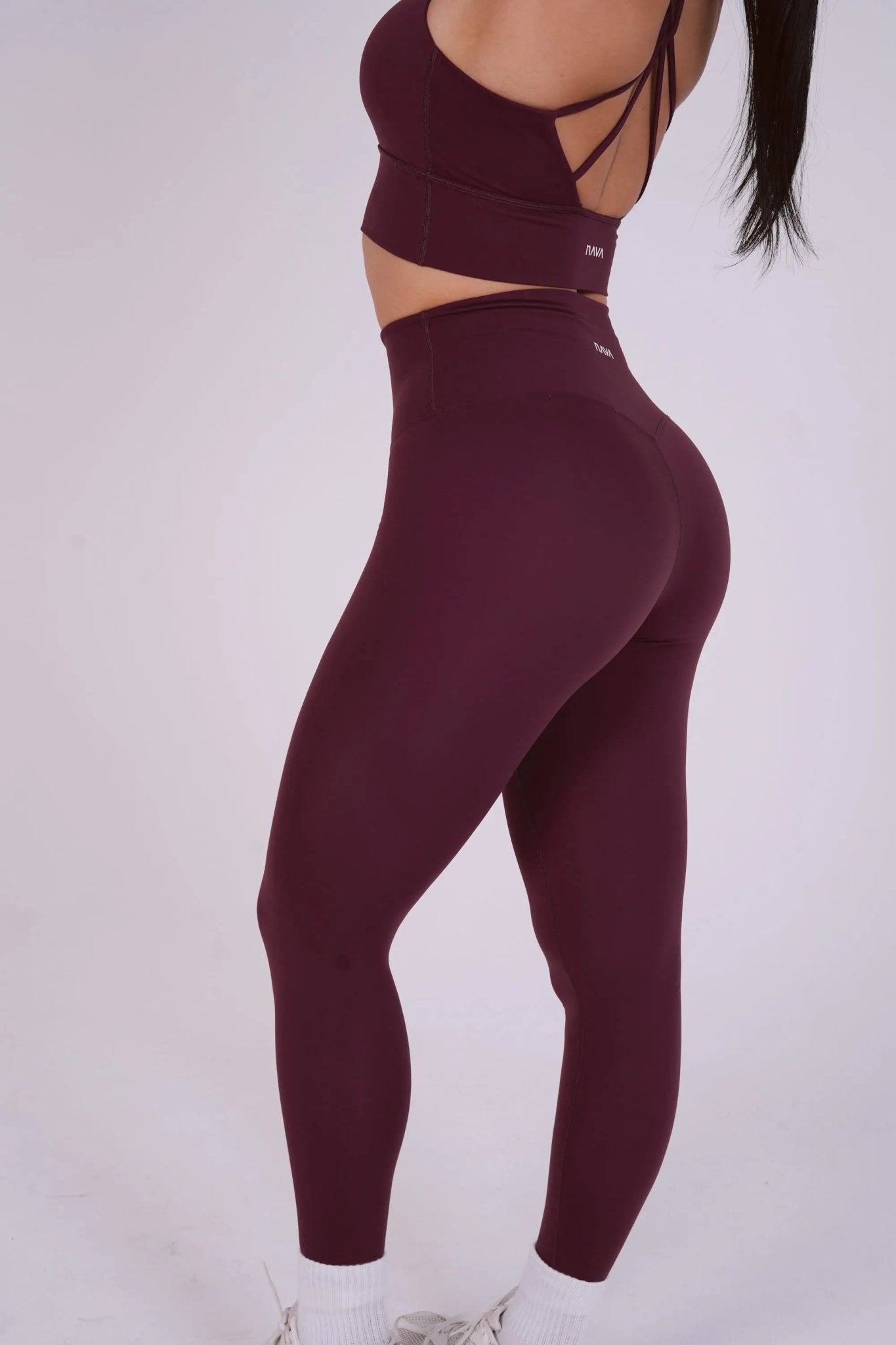 Flow High - Rise Leggings – Dark Garnet – women’s activewear by NAVA