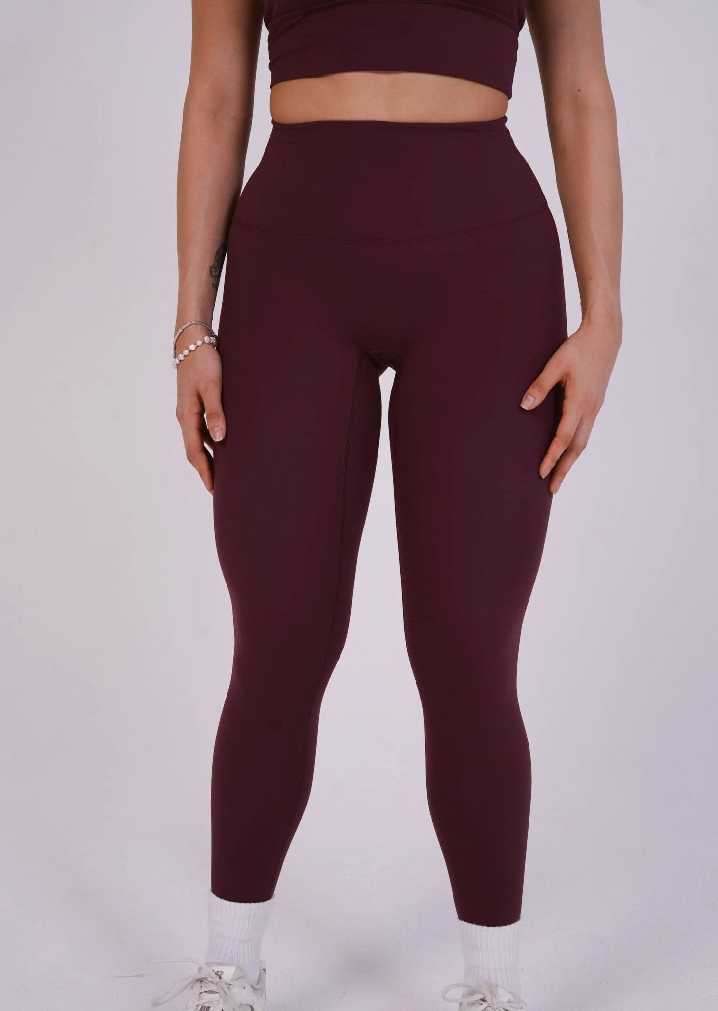 Flow High - Rise Leggings – Dark Garnet – women’s activewear by NAVA