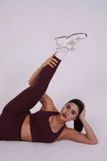 Flow High - Rise Leggings – Dark Garnet – women’s activewear by NAVA