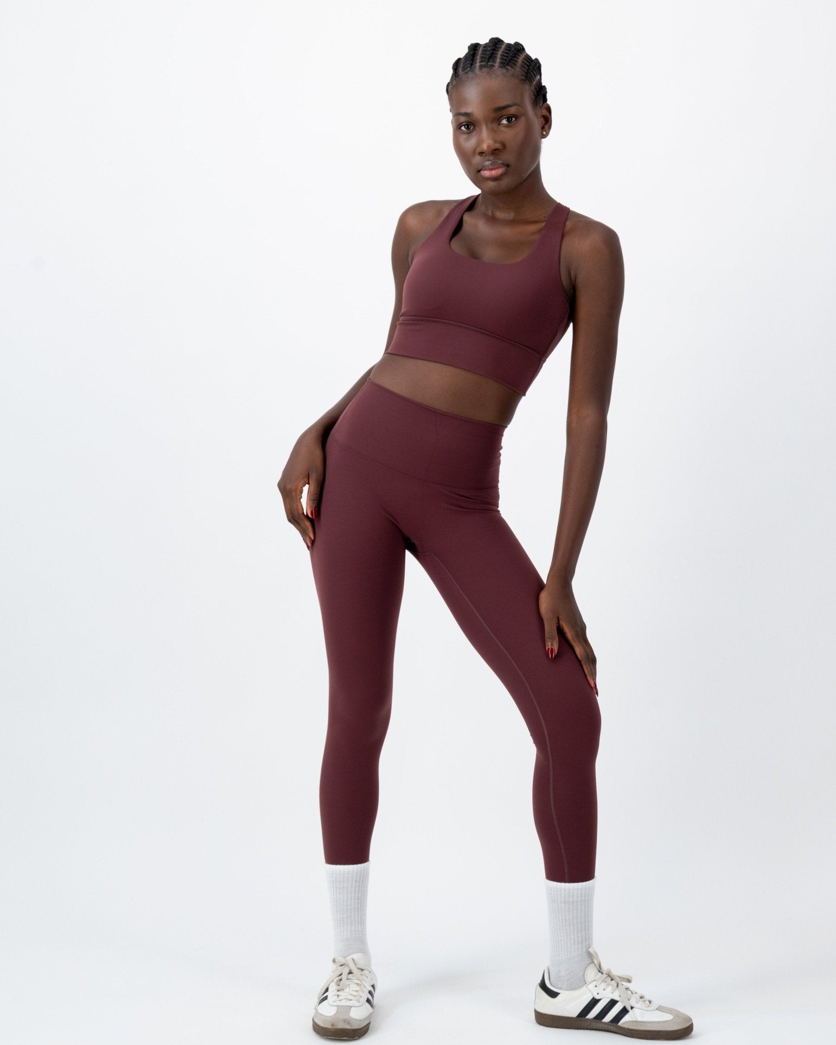 Ground High-Rise Leggings | Dark Garnet – women’s activewear by NAVA