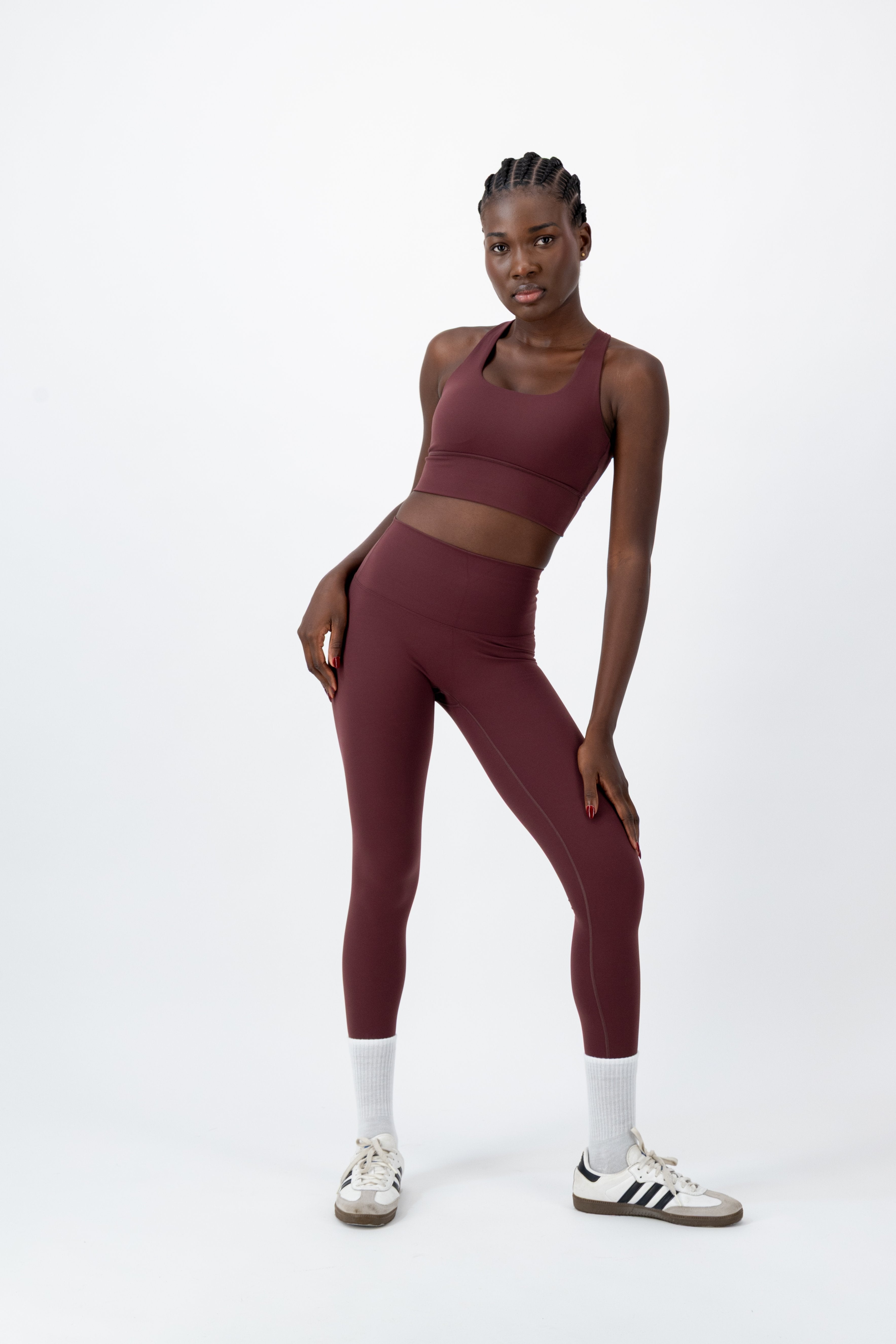 Ground High-Rise Leggings | Dark Garnet – women’s activewear by NAVA