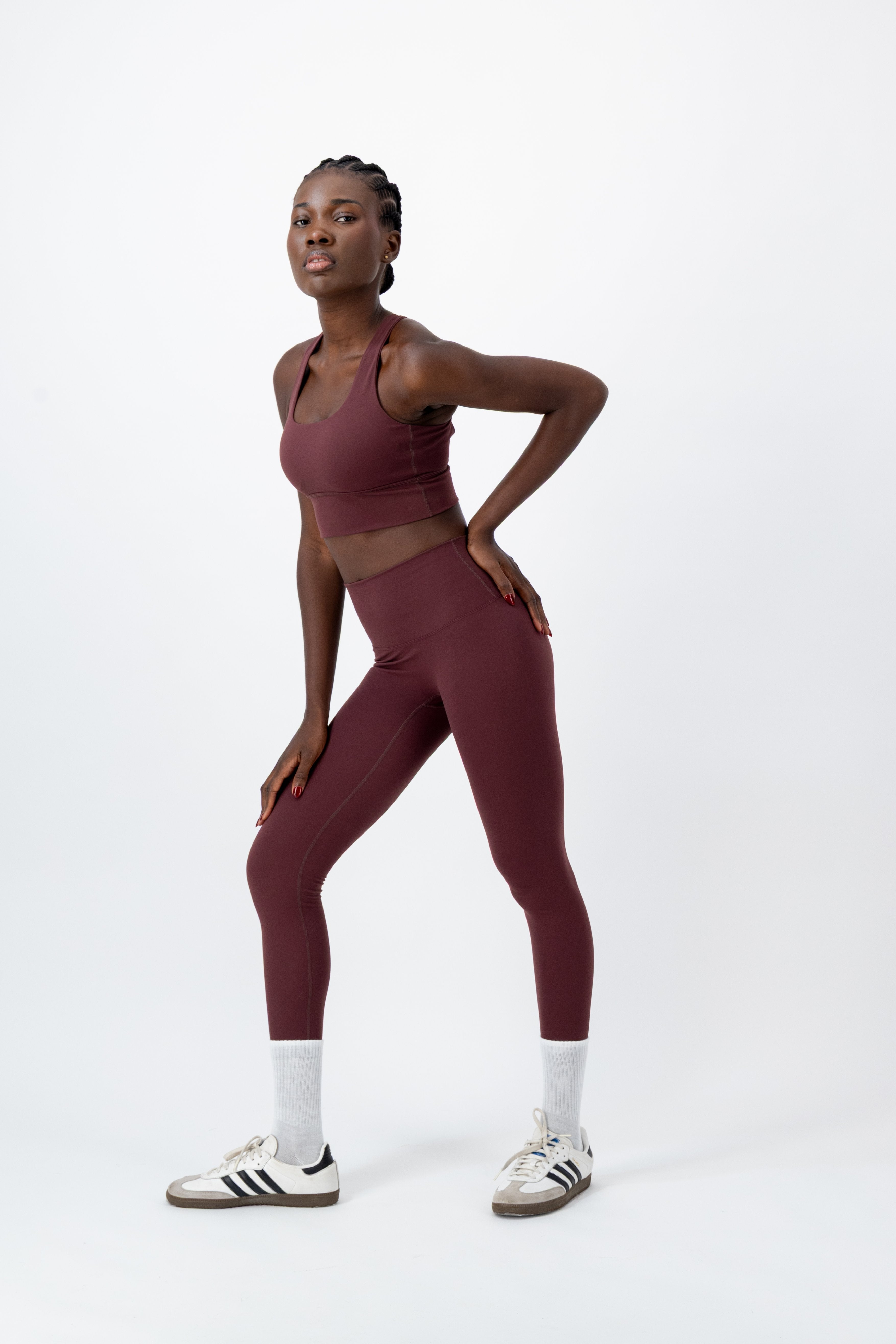 Ground High-Rise Leggings | Dark Garnet – women’s activewear by NAVA