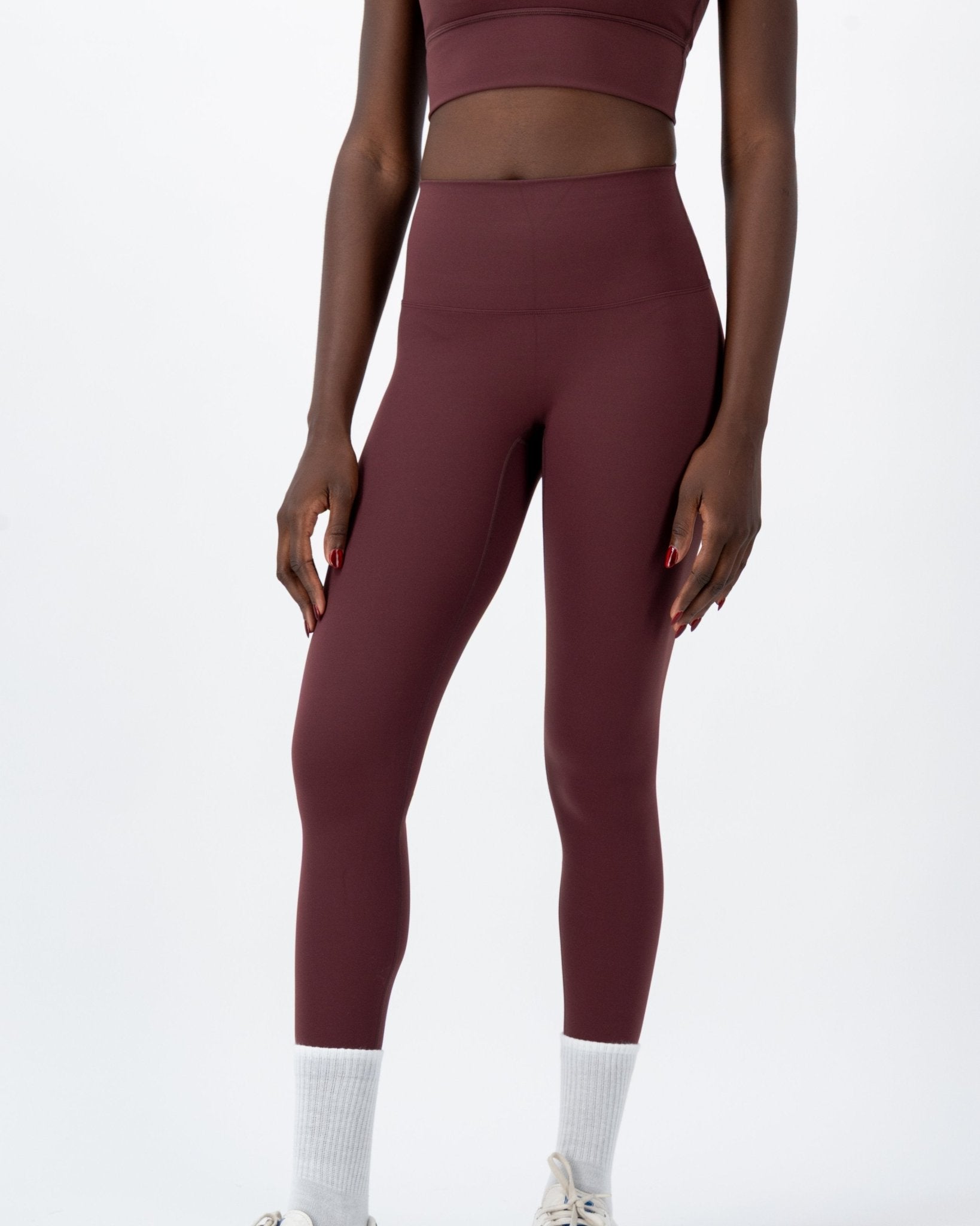 Ground High-Rise Leggings | Dark Garnet – women’s activewear by NAVA