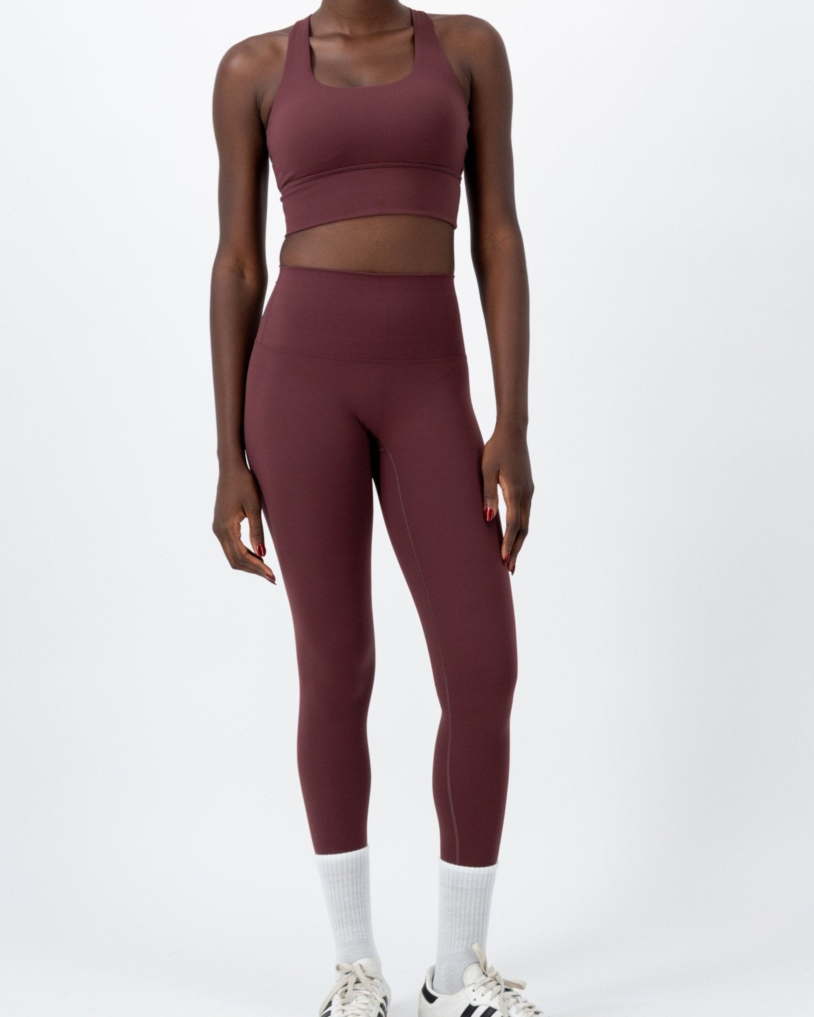 Ground High-Rise Leggings | Dark Garnet – women’s activewear by NAVA