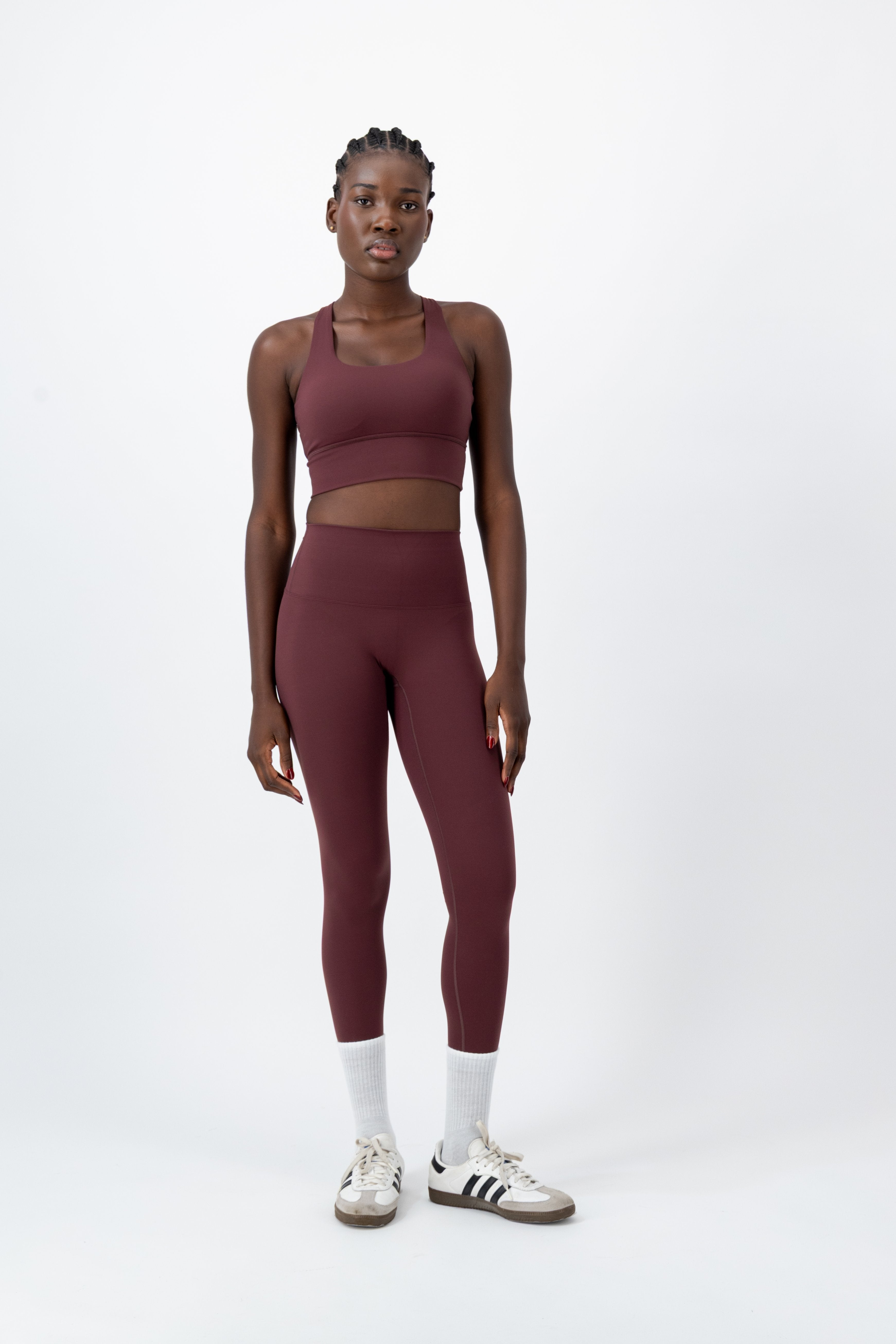 Ground High-Rise Leggings | Dark Garnet – women’s activewear by NAVA