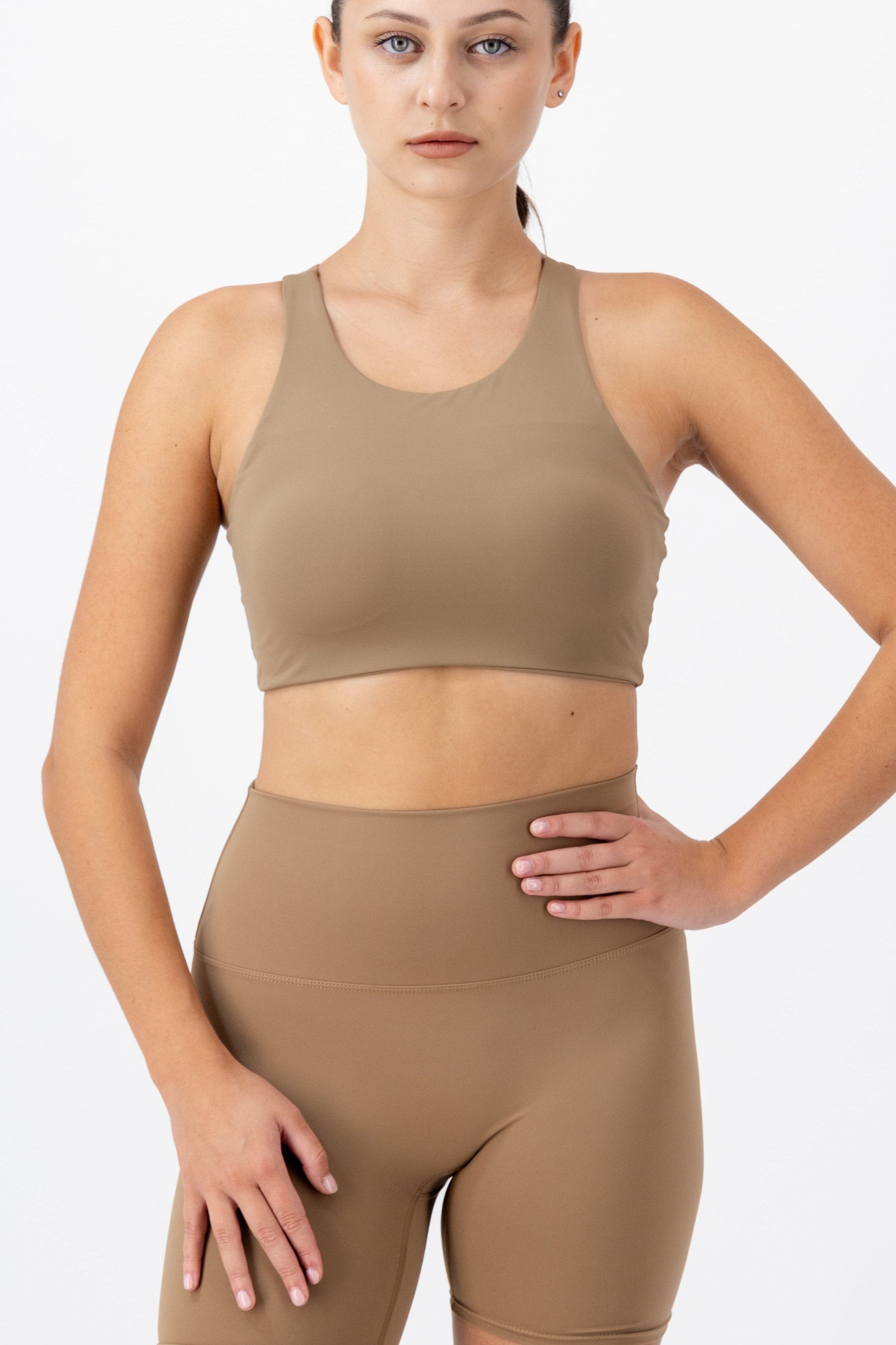 Rise Top | Caramel Jasper – women’s activewear by NAVA