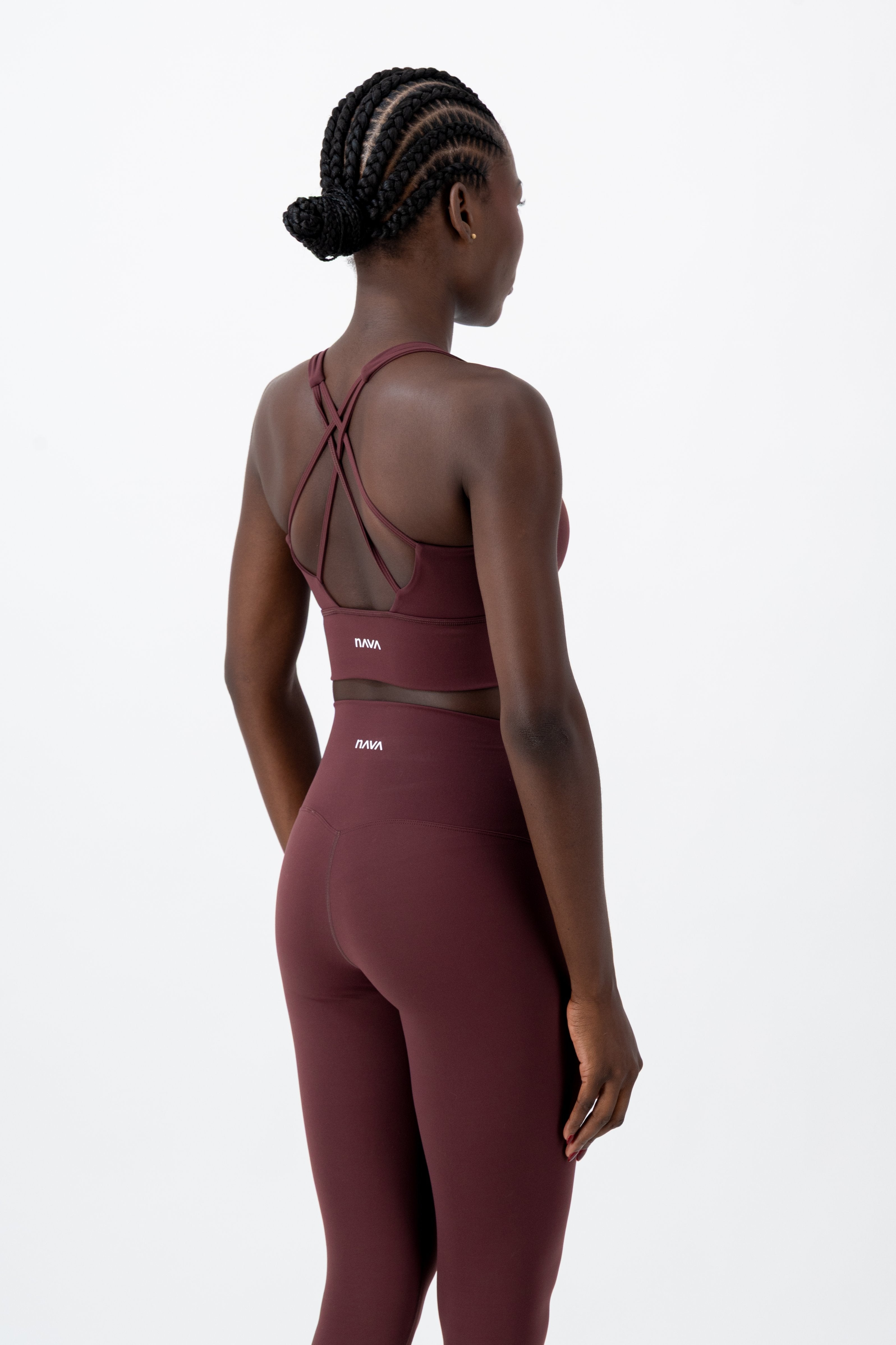 Solice Yoga Bra | Dark Garnet – women’s activewear by NAVA