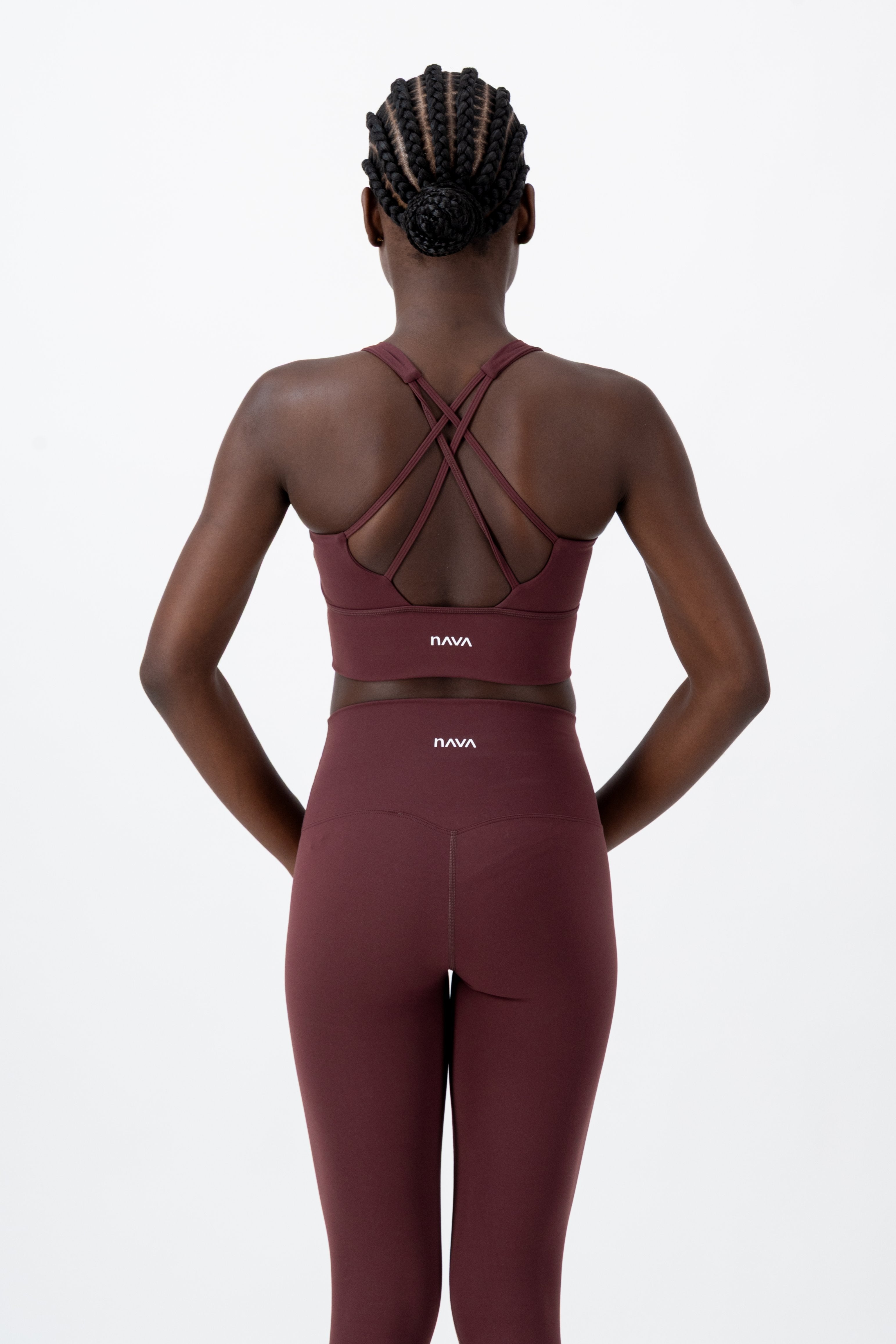 Solice Yoga Bra | Dark Garnet – women’s activewear by NAVA