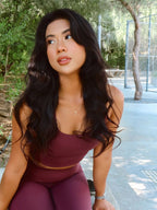 Solice Yoga Bra – Dark Garnet – women’s activewear by NAVA