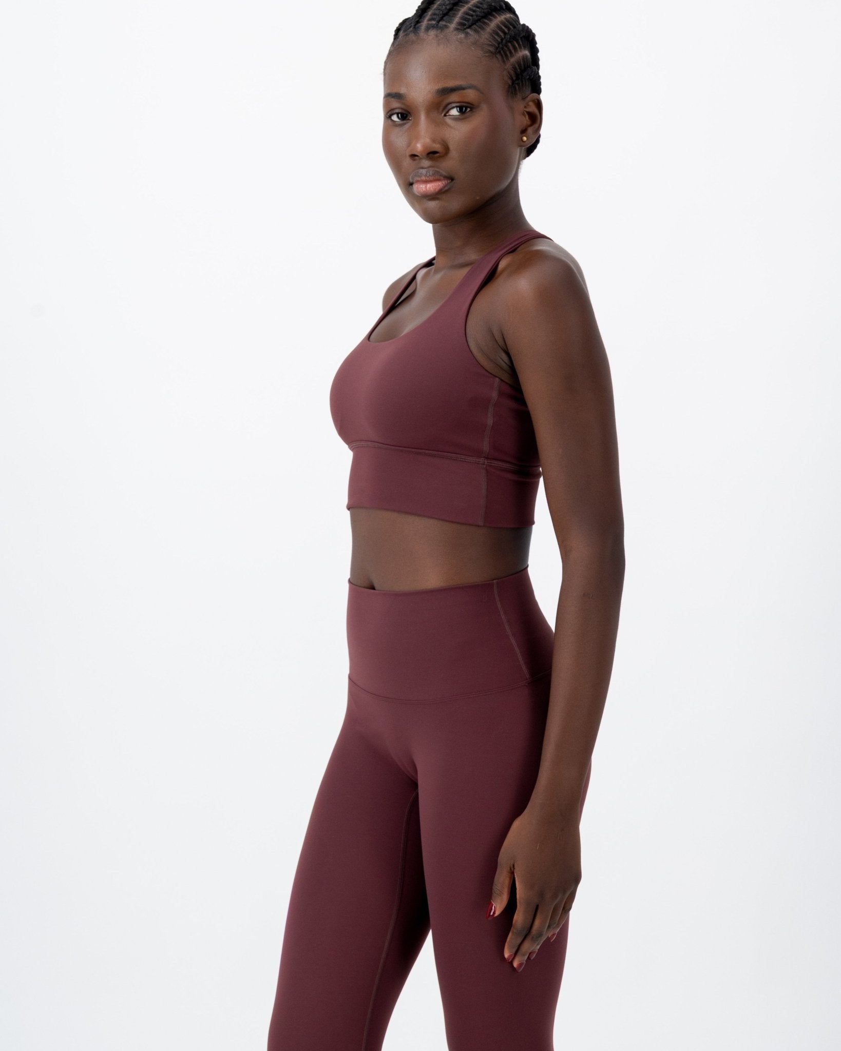 Solice Yoga Bra | Dark Garnet – women’s activewear by NAVA