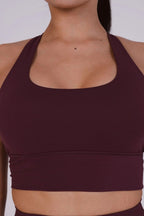 Solice Yoga Bra – Dark Garnet – women’s activewear by NAVA