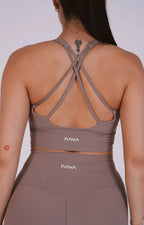 Solice Yoga Bra - Sandstone – women’s activewear by NAVA