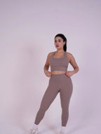 Solice Yoga Bra - Sandstone – women’s activewear by NAVA