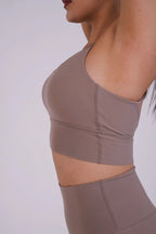 Solice Yoga Bra - Sandstone – women’s activewear by NAVA