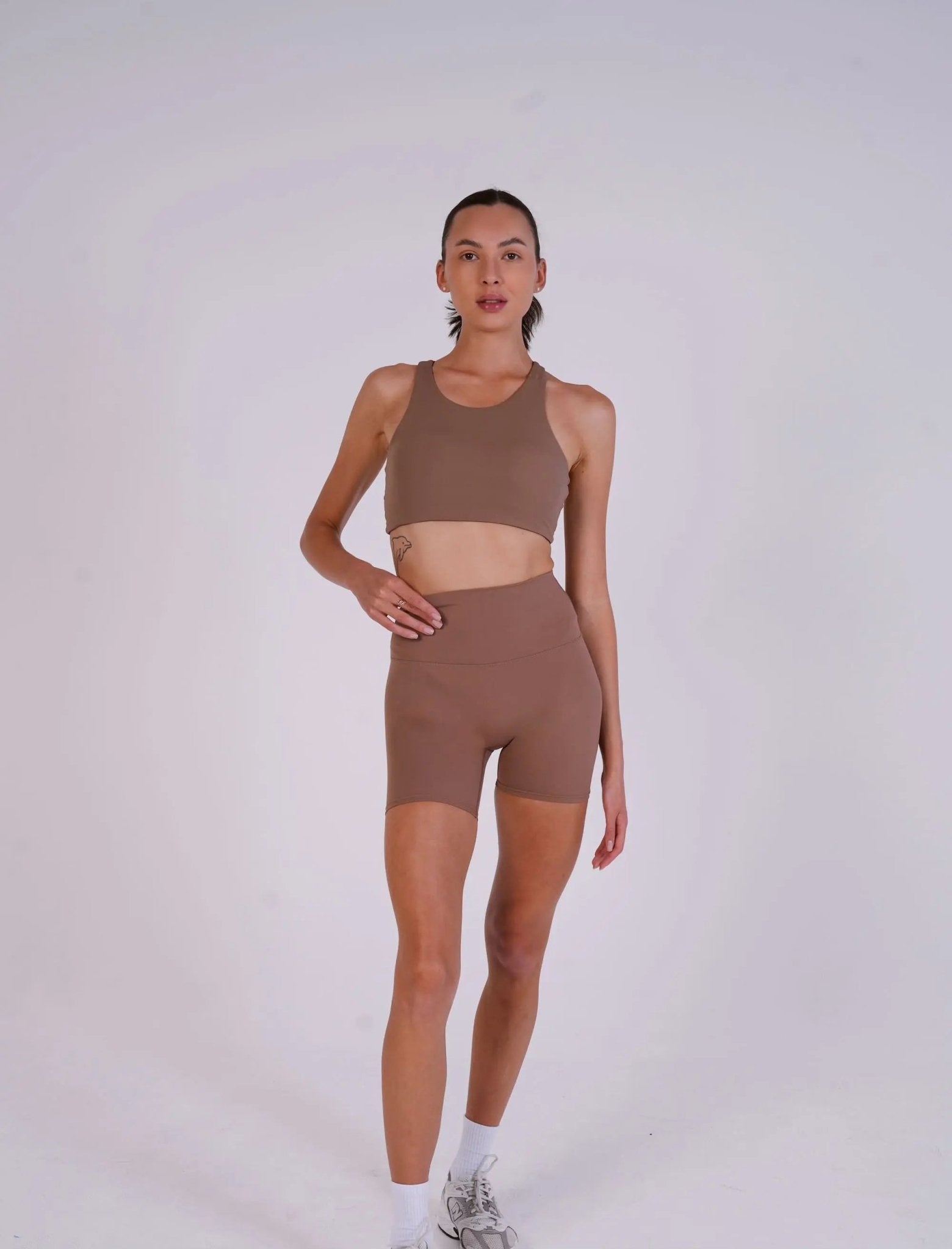 Stride Shorts - Caramel Jasper – women’s activewear by NAVA